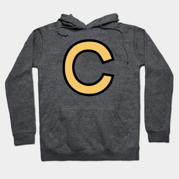 Funky Yellow Letter C Hoodie by Thespot